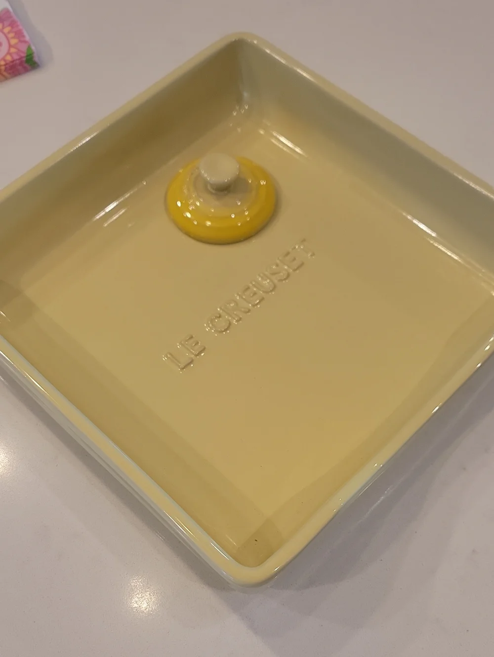 New! Le Creuset Retired Large Soleil Yellow Napkin Holder